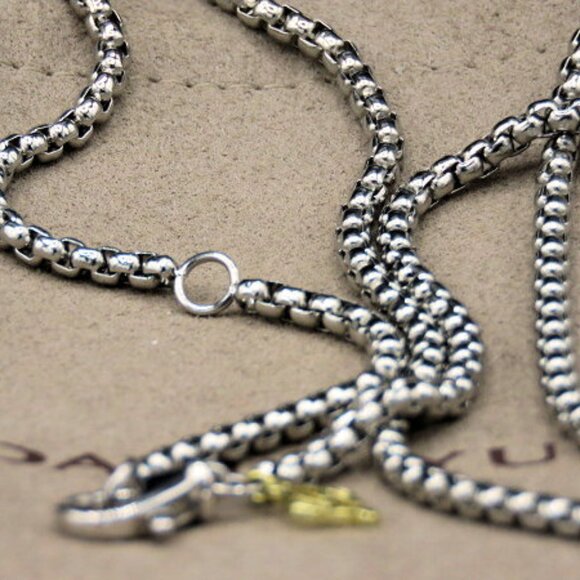 David Yurman Unisex 27mm Streamline Rainbow Dog Tag Pendant w/ 22" DY chain - Picture 10 of 12